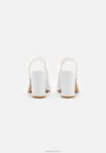 Z62T1670 Women Anna Field Leather Classic Heels White - Image 4