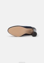 Z62T1672 Women Anna Field Leather Classic Heels Dark Blue - Image 5