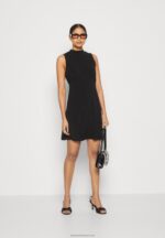 Z62T167 Women Anna Field Jersey Dress Black - Image 2