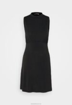 Z62T167 Women Anna Field Jersey Dress Black - Image 5