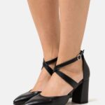 Z62T1689 Women Anna Field Leather Classic Heels Black