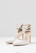 Z62T1693 Women Anna Field Leather Pumps High Heels White - Image 5
