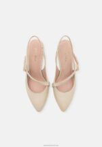Z62T1694 Women Anna Field Leather Classic Heels Off White - Image 6