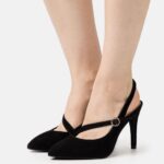 Z62T1699 Women Anna Field Leather Classic Heels Black