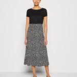 Z62T171 Women Anna Field Jersey Dress Black/White