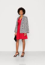 Z62T172 Women Anna Field Jersey Dress Red - Image 2