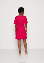 Z62T173 Women Anna Field Jersey Dress Red - Image 3