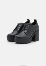 Z62T1746 Women Anna Field Lace-Up Heels Black - Image 3