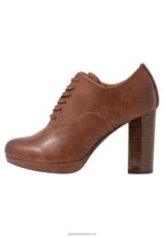 Z62T1748 Women Anna Field Comfort High Heeled Ankle Boots Cognac - Image 2