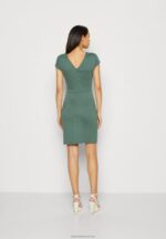 Z62T175 Women Anna Field Jersey Dress Green - Image 3