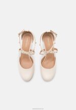 Z62T1768 Women Anna Field Platform Heels White - Image 6