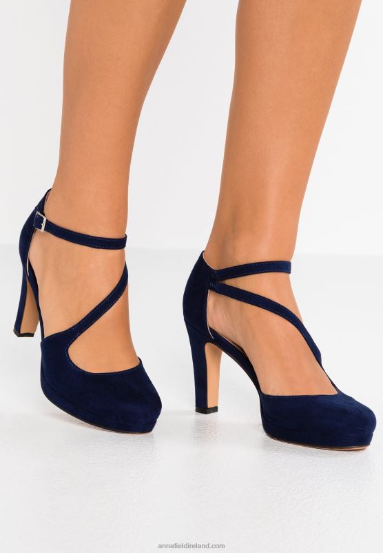z62t1771_women_anna_field_high_heels_dark_blue.jpg Z62T1771 Women Anna Field High Heels Dark Blue - Image 1