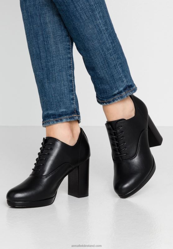 Z62T1773 Women Anna Field Comfort High Heeled Ankle Boots Black - Image 1