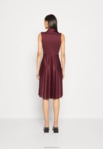 Z62T177 Women Anna Field Jersey Dress Bordeaux - Image 3