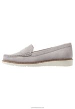 Z62T1784 Women Anna Field Comfort Leather Slip-Ons Grey - Image 2