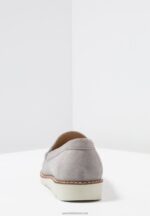 Z62T1784 Women Anna Field Comfort Leather Slip-Ons Grey - Image 6