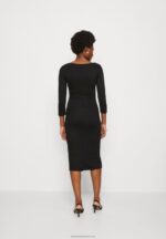 Z62T178 Women Anna Field Jersey Dress Black - Image 3