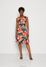 Z62T17 Women Anna Field Day Dress Black/Red