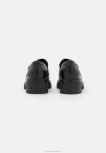 Z62T1817 Women Anna Field Leather Slip-Ons Black - Image 4