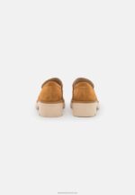 Z62T1822 Women Anna Field Leather Slip-Ons Cognac - Image 4
