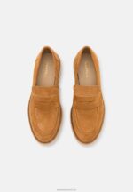 Z62T1822 Women Anna Field Leather Slip-Ons Cognac - Image 6