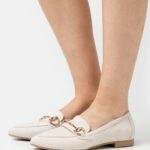 Z62T1823 Women Anna Field Leather Slip-Ons Off White