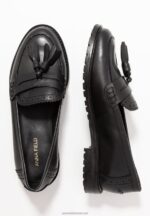 Z62T1829 Women Anna Field Leather Slip-Ons Black - Image 4