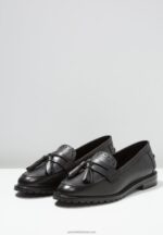 Z62T1829 Women Anna Field Leather Slip-Ons Black - Image 5