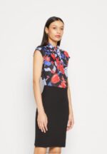 Z62T184 Women Anna Field Jersey Dress Black/Red/Blue