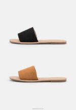 Z62T1863 Women Anna Field 2 Pack Mules Black/Cognac - Image 2