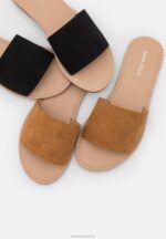 Z62T1863 Women Anna Field 2 Pack Mules Black/Cognac - Image 7