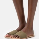Z62T1866 Women Anna Field 2 Pack Mules Khaki/Gold