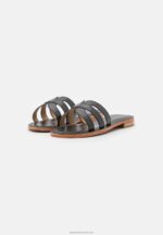 Z62T1879 Women Anna Field Leather Mules Black - Image 3