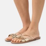 Z62T1880 Women Anna Field Mules Gold