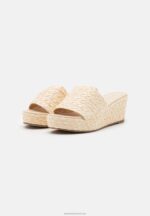 Z62T1883 Women Anna Field Heeled Mules Beige - Image 3