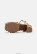 Z62T1887 Women Anna Field Clogs Gold - Image 5