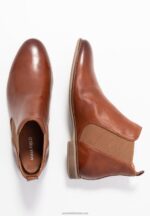 Z62T1905 Women Anna Field Leather Ankle Boots Cognac - Image 4