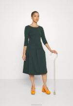 Z62T190 Women Anna Field Jersey Dress Dark Green - Image 5
