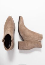 Z62T1931 Women Anna Field Leather Ankle Boots Beige - Image 4