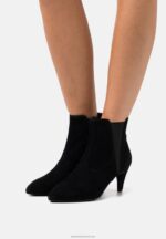 Z62T1959 Women Anna Field Leather Ankle Boots Black