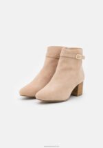 Z62T1962 Women Anna Field Leather Classic Ankle Boots Beige - Image 3