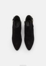 Z62T1964 Women Anna Field Leather Ankle Boots Black - Image 6