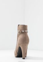 Z62T1987 Women Anna Field High Heeled Ankle Boots Taupe - Image 5