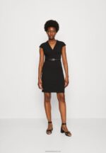 Z62T198 Women Anna Field Shift Dress Black