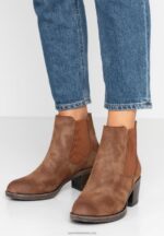Z62T1994 Women Anna Field Ankle Boots Cognac