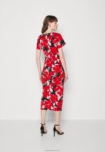 Z62T19 Women Anna Field Day Dress Red/Pink - Image 3