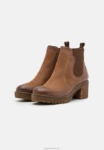 Z62T2008 Women Anna Field Leather Winter Boot Ankle Boots Brown - Image 3