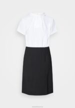 Z62T200 Women Anna Field Shift Dress Black/White - Image 5