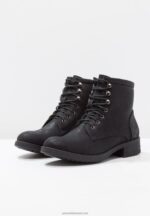 Z62T2012 Women Anna Field Winter Boot Lace-Up Ankle Boots Black - Image 4