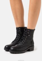 Z62T2013 Women Anna Field Lace-Up Ankle Boots Black
